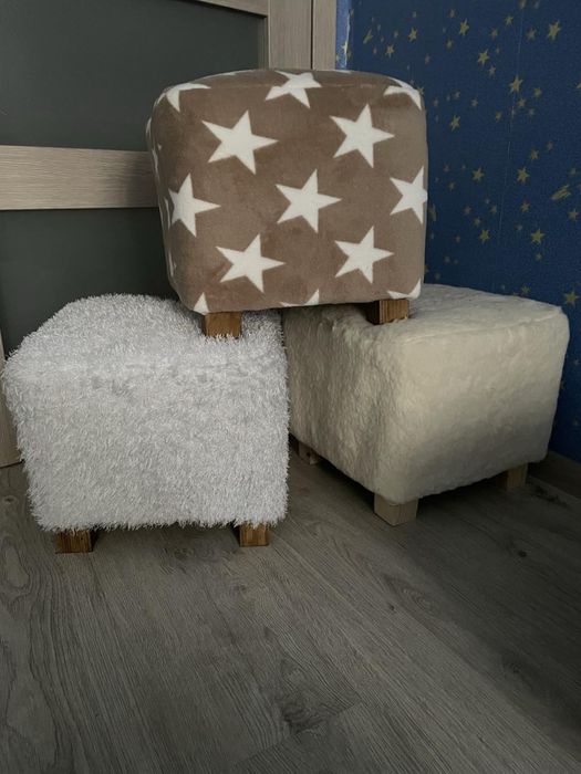 Пуфік з тканини,мʼяке крісло -табуретка