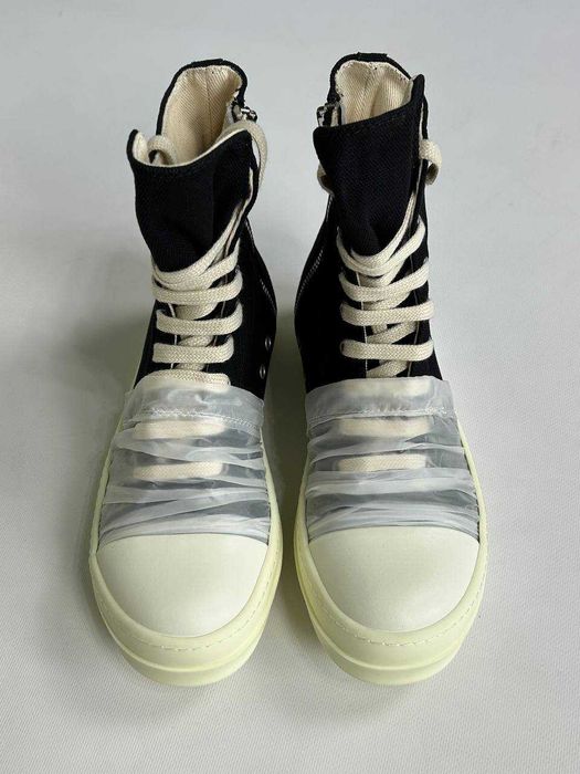 Rick Owens Geobasket Ramones jumbo laces чорні кеди opium archive кеды