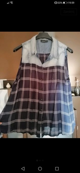 Bluzeczka koszulowa jeans