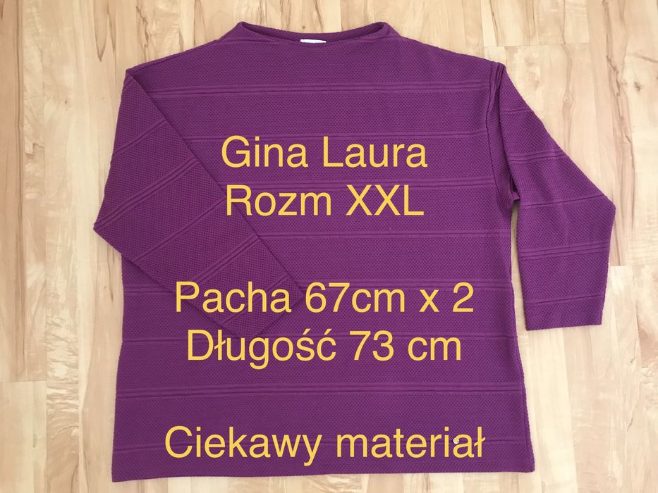 Gina Laura 44 różowa damska bluzka długi rękaw Vintage Made in Grece