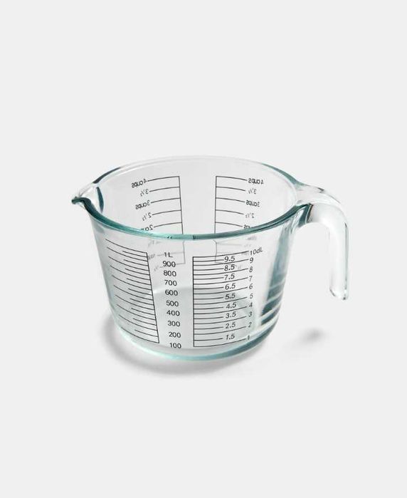 Мірна скляна ємкість 1л нова