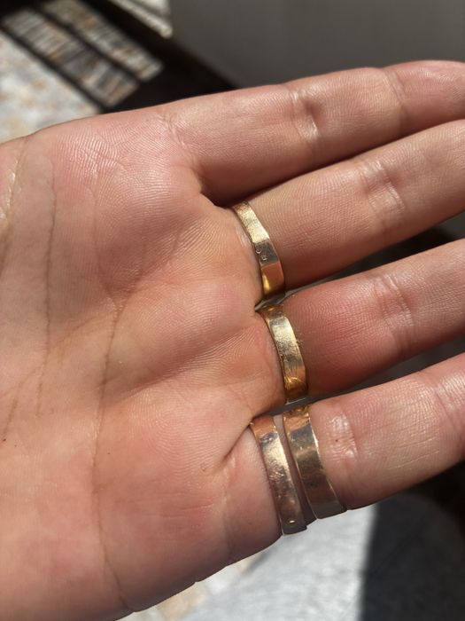 Conjunto aneis de ouro 9k