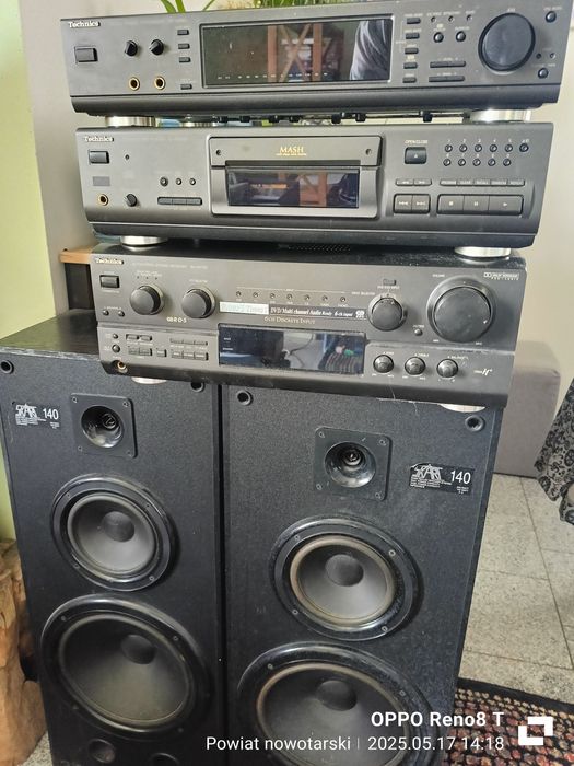 Wieża Technics + kolumny Skart