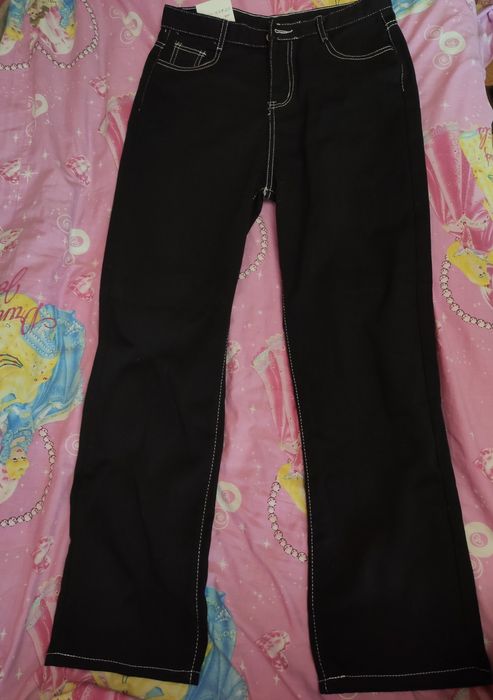 Черные широкие штаны