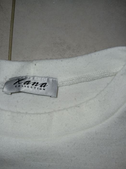 Sweter damski panterka kolor biało brązowy Xana Collection rozmiar uni