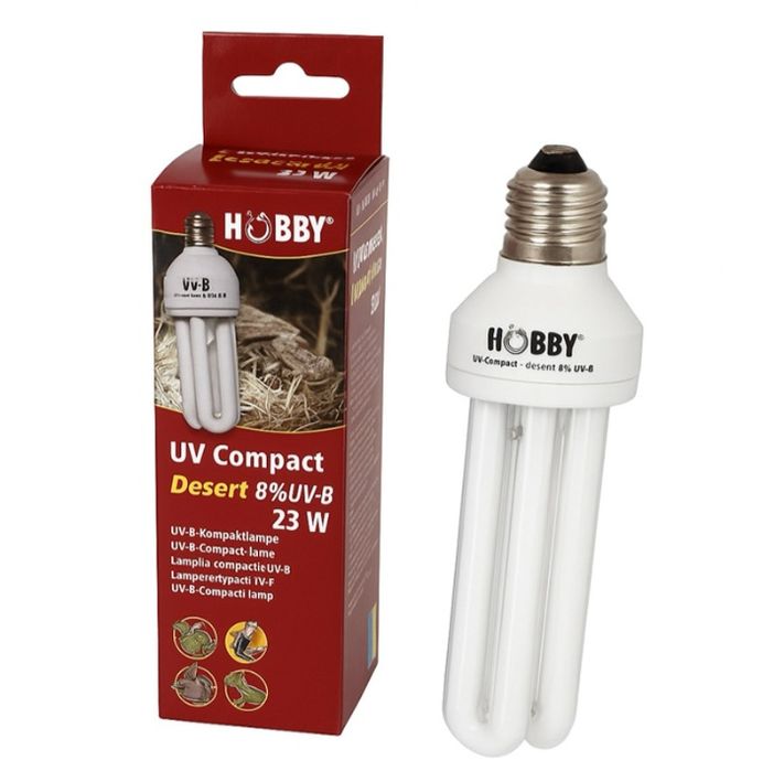 Лампа для рептилій люминесцентная Hobby UV Compact Desert 8% UV-B 23 W