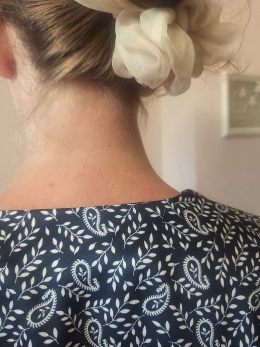 Sukienka letnia zwiewna wiskoza kobieca taliowana S/36