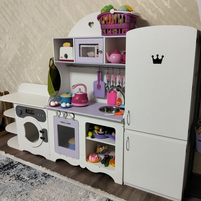 Дитяча ігрова кухня, холодильник, плита, пральна машинка, духова шафа