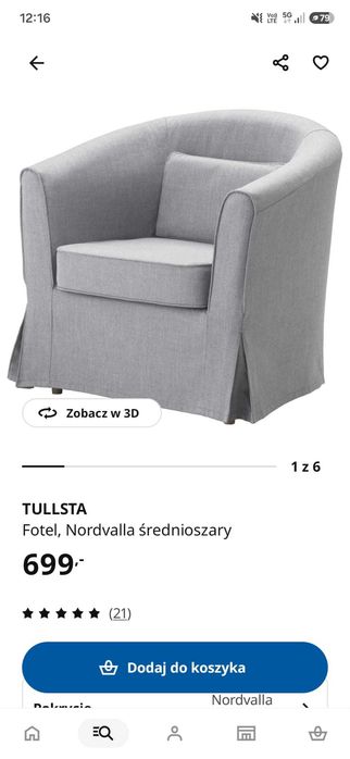 2 białe fotele IKEA