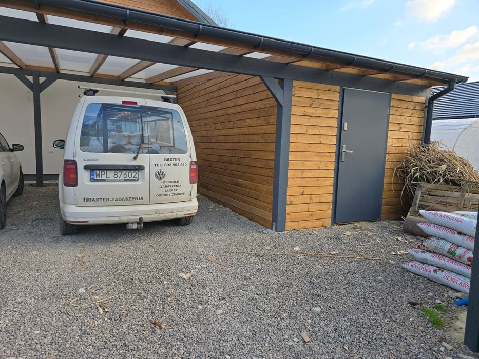 Zadaszenia tarasu. Ogrody zimowe. Wiaty garażowe.