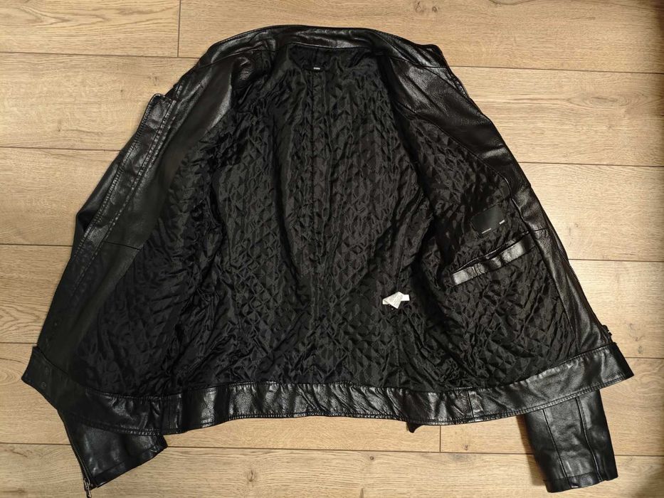 Sasch італія L шкіряна чоловіча куртка стиль байкерська чорна belstaff