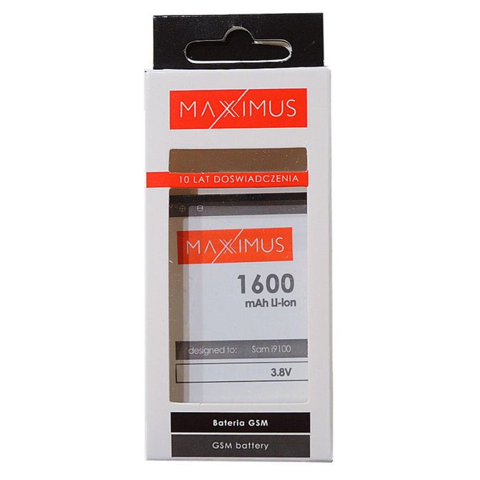 Bateria Maxximus do Samsunga i9100 S2 1600mAh