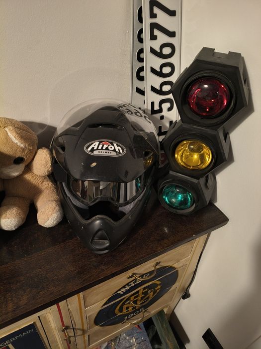 kask gogle cross Airoh Wraap Raze Black  mat  rozmiar M - jak nowy u