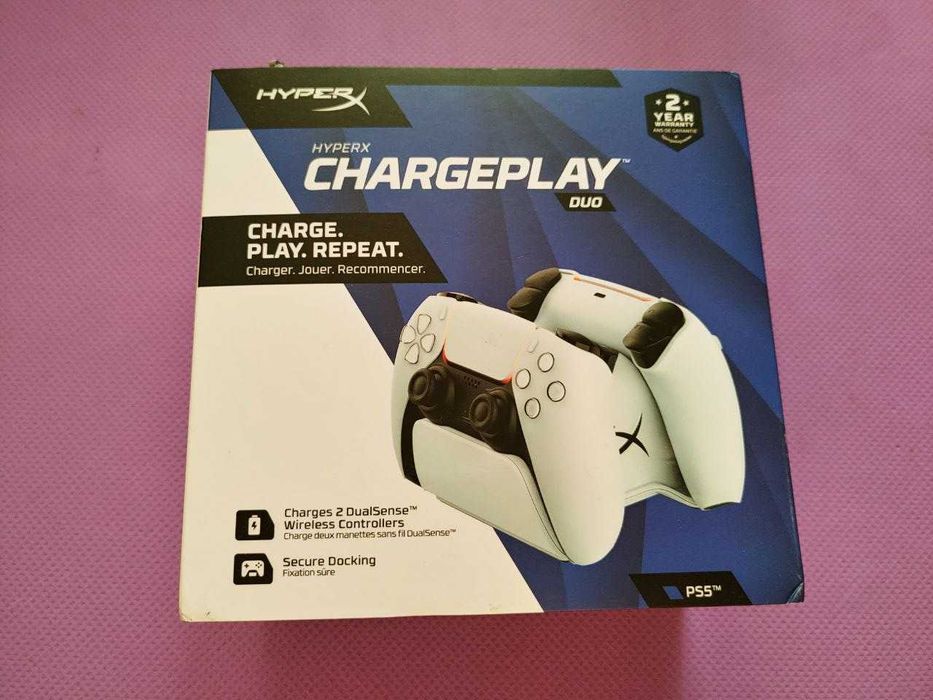 Зарядний пристрій HyperX ChargePlay Duo White для геймпада PS5