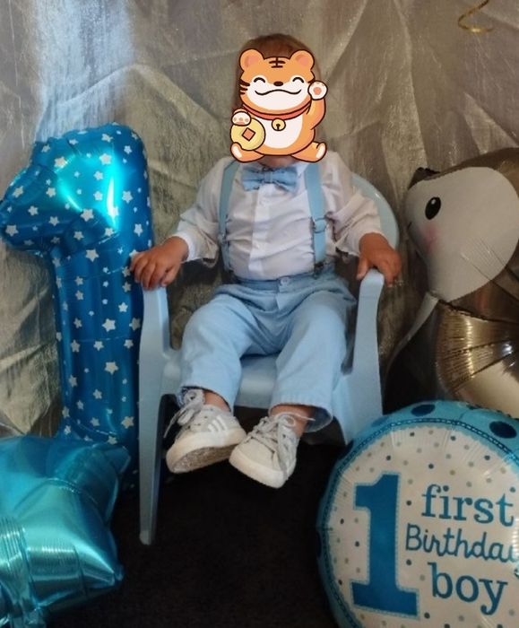 Баннер медведики Тедді блакитний