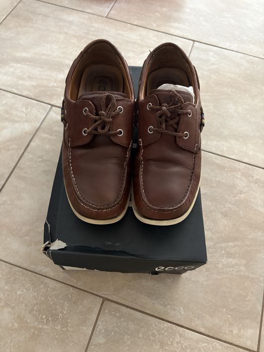 Buty skórzane ecco brązowe