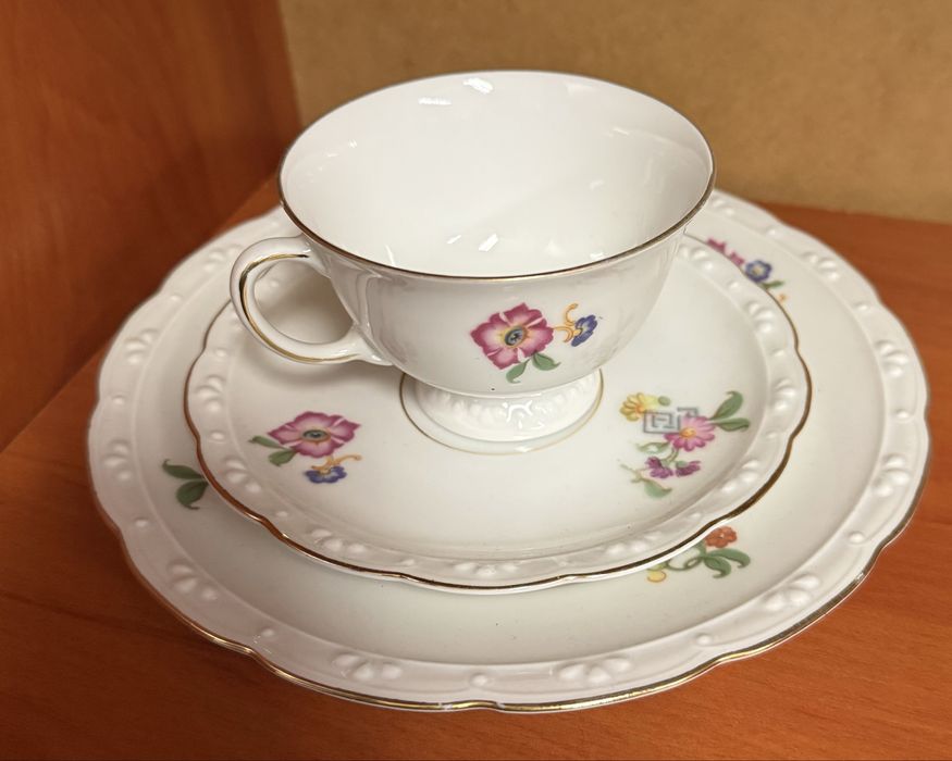 Porcelanowe Trio Sorau stan idealny