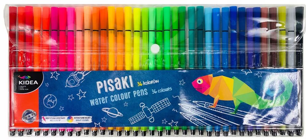 Pisaki W Etui, 36 Kolorów. Nowy Produkt