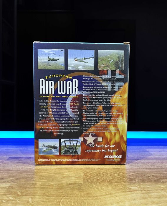 European Air War (PC EN 1998) BIG BOX kompletne premierowe wydanie MicroProse