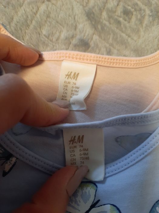 Sukienki letnie 2szt. Rozm. 74 H&M