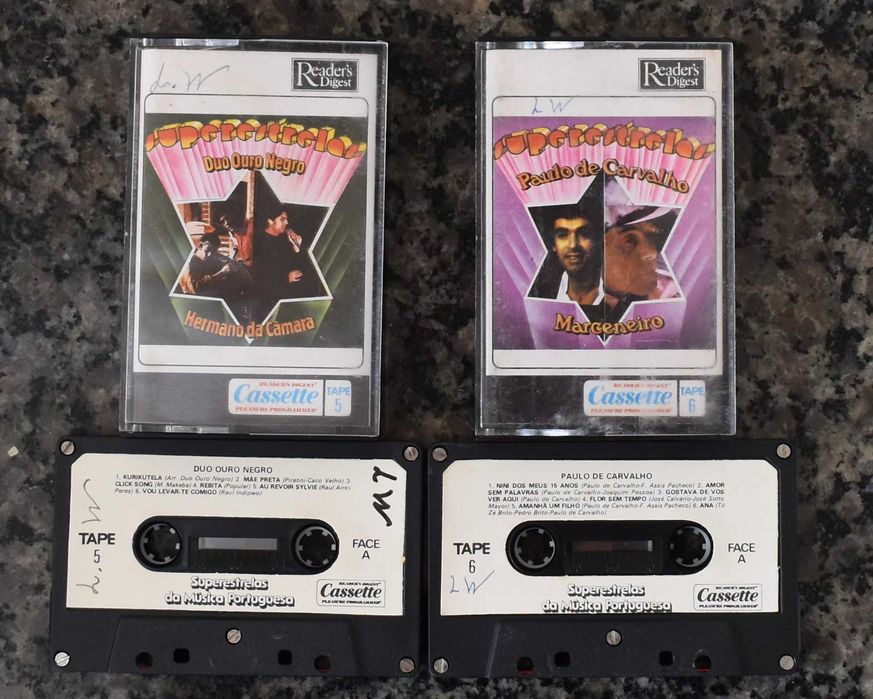 "Superestrelas da Música Portuguesa" (8 cassetes + arquivador) 1981