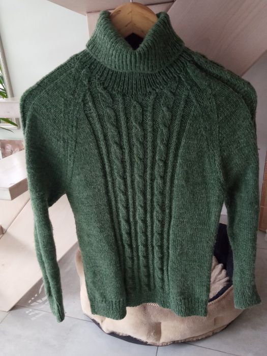 Zielony sweter golf vintage