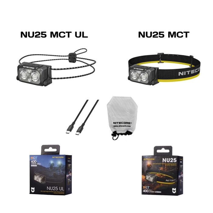 Nitecore NU25 MCT/UL ультралегкий налобний ліхтар/налобный фонарь