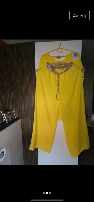 Komplet piękny żółty