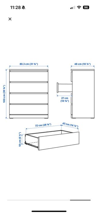 Komoda Ikea Malm 2szt