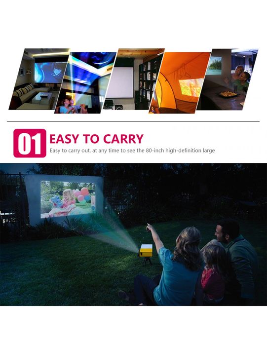 Mini Projetor Portátil Multimédia