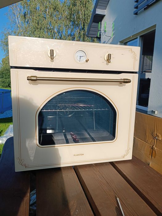 Piekarnik Retro do zabudowy marki Klarstein Victoria 60cm 70L Vintage Kremowy