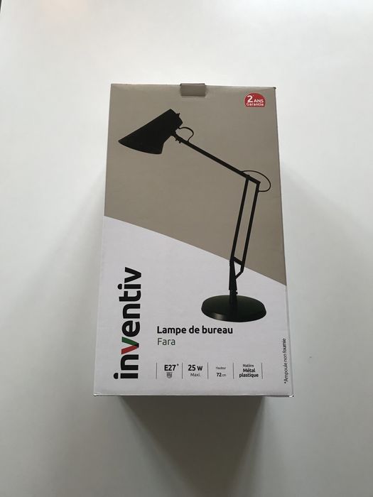 Nowoczesna czarna lampka biurkowa Fara / industrial / loft / vintage