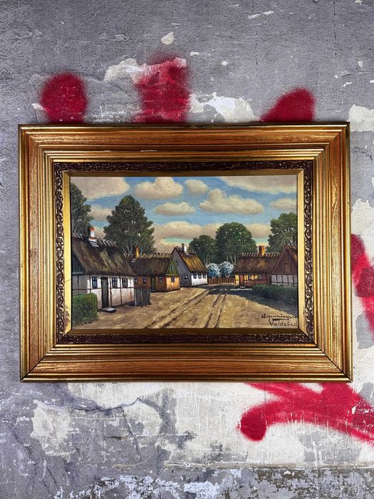 Obraz olejny malarz aukcyjny Niels Henningsen  !! Showroom Warszawa !!