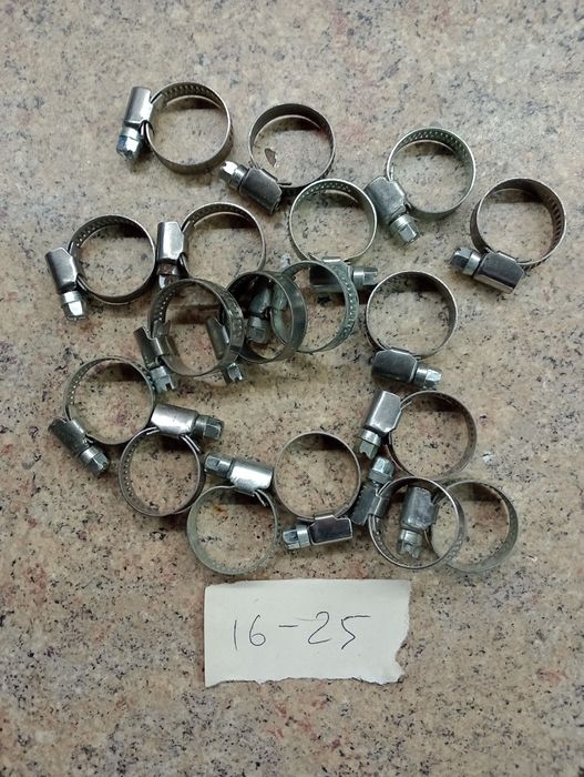 Хомут червячный металлический диаметр 16-25мм цена за все
