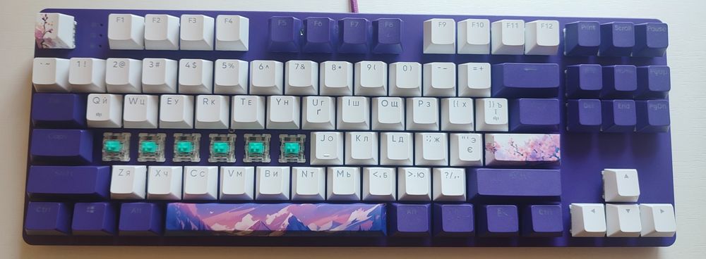 Механічна клавіатура Dark Project One KD87A RGB Violet/White / Повний комплект