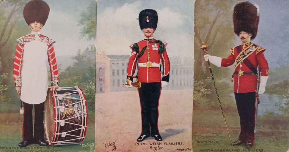 postais guarda inglesa ano 1907