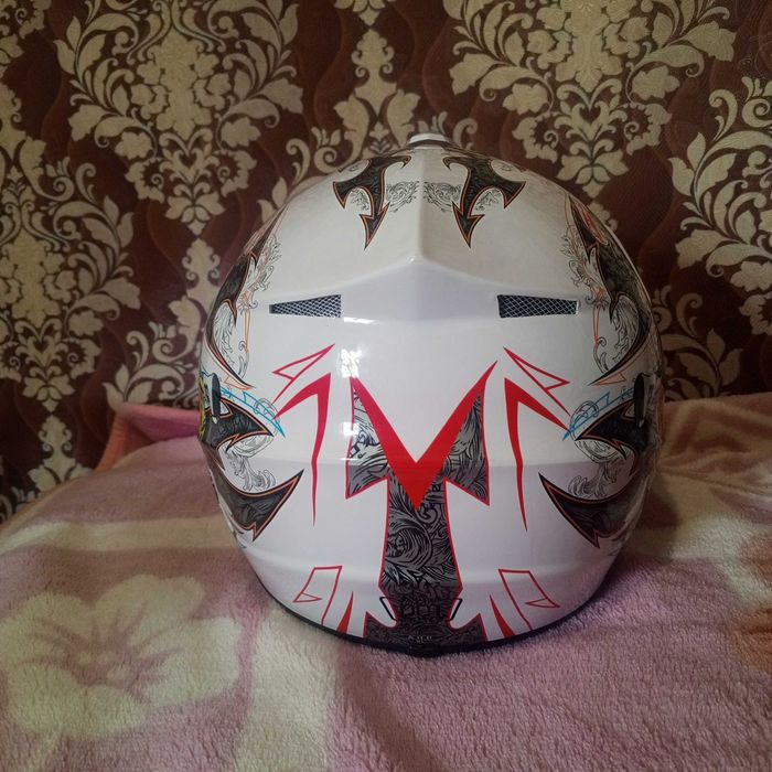 Мотошолом Эндуро Pit Bike Fatan GLOSS White