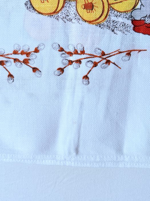 Obrus wielkanocny lniany świąteczny dziecięcy