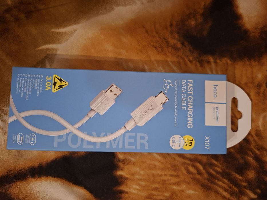 Кабель USB Type-C для быстрой зарядки и передачи данных 1м.