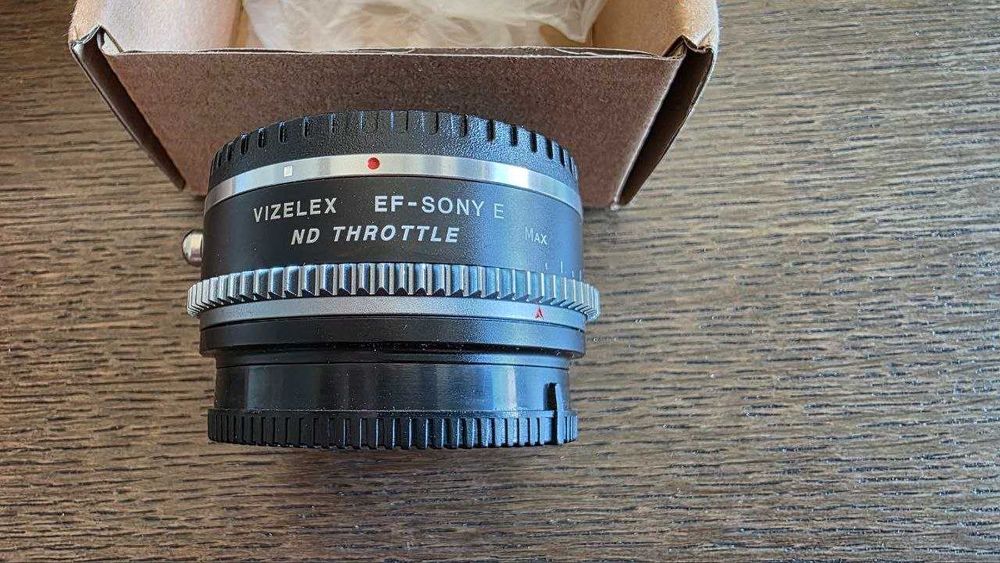 Adaptador Fotodiox Pro Vizelex ND Throttle – Canon EF para Sony E (Novo)