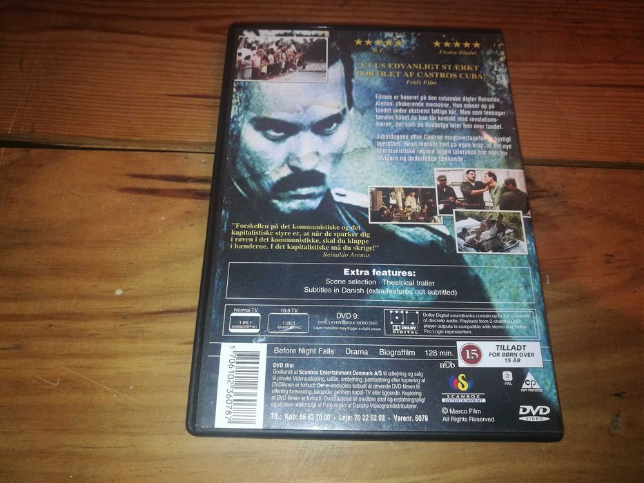 BEFORE NIGHT FALLS	DVD (sem legendagem - áudio Inglês)