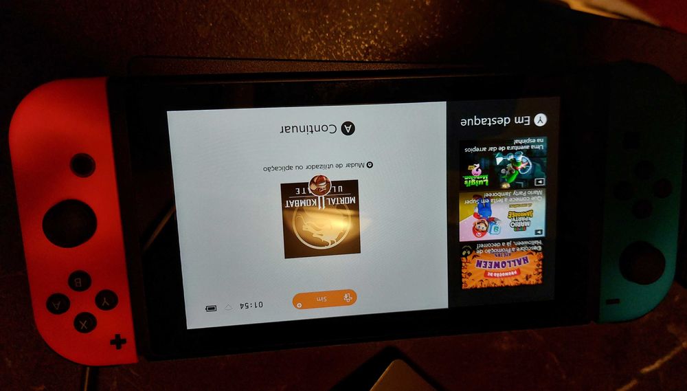 Nitendo switch usado por 1 dia