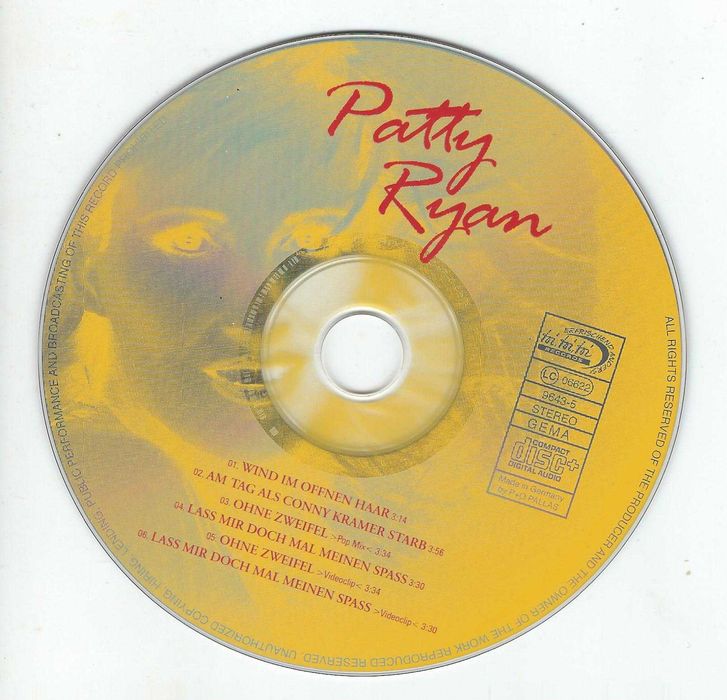 Maxi CD Patty Ryan - Wind Im Offnen Haar (2005) (Toi, Toi, Toi Records)
