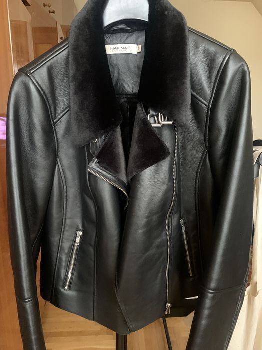 Шкіряна куртка - косуха NafNaf , розмір 40(L), підійде на М.