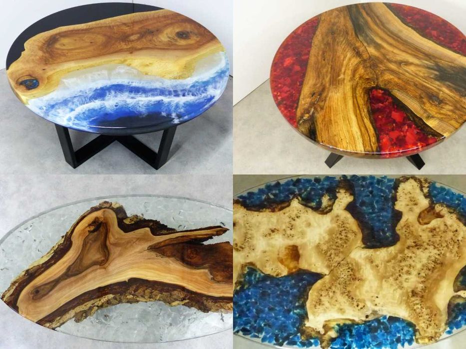 Stół stolik z żywicą połysk mat efekt 3D na wymiar PRODUCENT