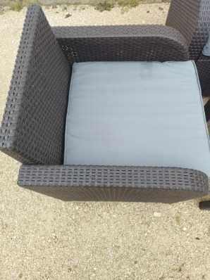 Meble ogrodowe poliratanowe brązowe