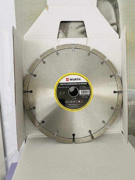 Tarcza diamentowa do betonu Wurth do cięcia 230 x 2,4 x 22,23