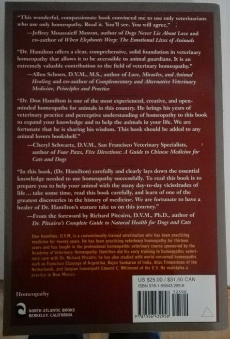 Livro Homeopathic Care for Cats and Dogs portes incluídos Venda Do