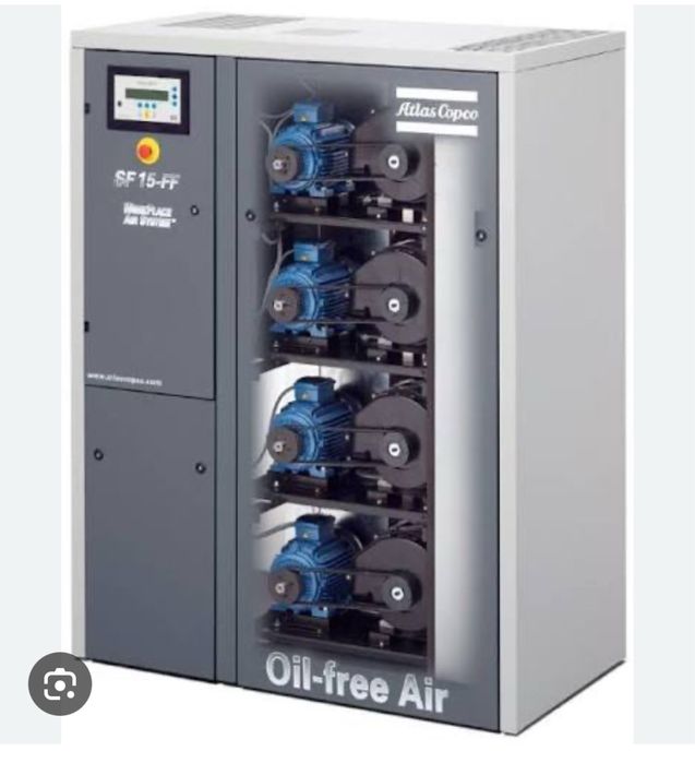 Безмасляний спіральний компресор 15кВт, 10бар Atlas Copco (Spiral AIR)