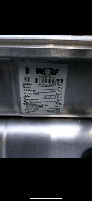 Kolektor słoneczny wolf TopSon F3-1